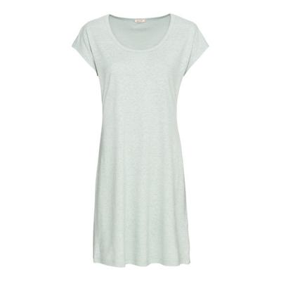 Jurkje met korte mouwen, biokatoen-hennepmix, waterblauw 36/38