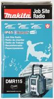 Makita DMR115 Bouwradio DAB, DAB+ AUX, Bluetooth, USB Spatwaterbestendig, Stofvast Turquoise, Zwart, Zilver - thumbnail
