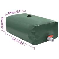 Watertank met kraan opvouwbaar 1000 L PVC - thumbnail