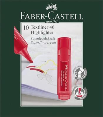 Fluoriscerende Markeerstift Faber-Castell Rood (10 Stuks)