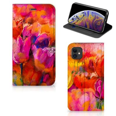 Bookcase Apple iPhone 11 Tulips Bookcase Apple iPhone 11 Tulips