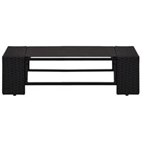 2-delige Loungeset poly rattan zwart - thumbnail