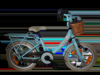 Bikefun Kinderfiets girly 16 inch - met mandje en remnaaf - blauw - thumbnail