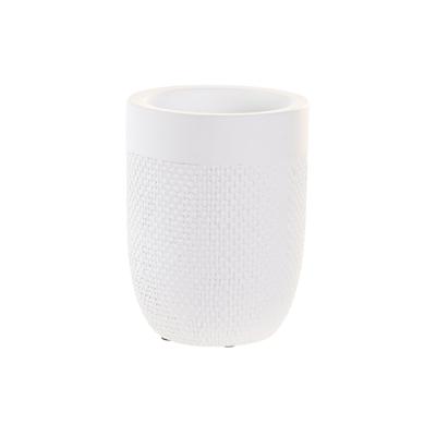 Glas DKD Home Decor 8 x 8 x 10,5 cm Cement Wit