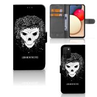 Telefoonhoesje met Naam Samsung Galaxy A03s Skull Hair - thumbnail