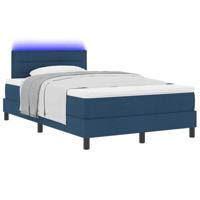 Boxspringbed met matras en LED stof blauw 120x200 cm - thumbnail
