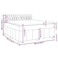 Boxspring met matras stof zwart 180x200 cm - thumbnail