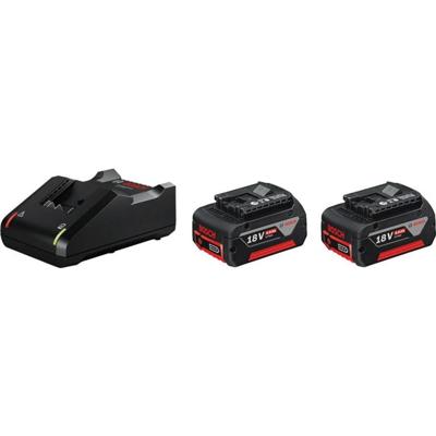 Bosch Professional 1600A019S0 2x GBA 18V 4.0AH + GAL 18V-40 Professional Accu en acculader voor gereedschap 18 V 4 Ah Li-ion