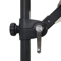 VidaXL Zweefparasol met led en stalen paal 250x250 cm zandkleurig - thumbnail