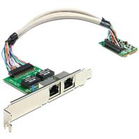Delock Mini PCI-e LAN-adapter (2X RJ-45) - thumbnail