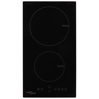 VidaXL Inductiekookplaat met 2 kookzones aanraakbediening 3500 w glas - thumbnail