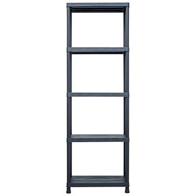 VidaXL Opbergrek 125 kg 60x30x180 cm kunststof zwart