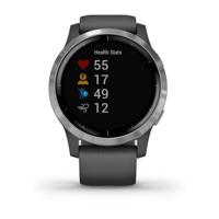 Garmin vivoactive 4 Large MIP Shadow Gray/Stainless Smartwatch Donkergrijs - thumbnail