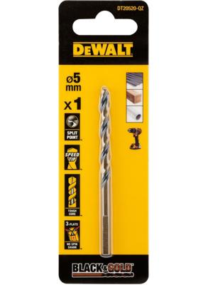 DeWALT DT20520 EXTREME™ Black&Gold Metaalboor 5mm DeWALT DT20520 EXTREME™ Black&Gold Metaalboor 5mm