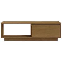 Tv-meubel 110x30x33,5 cm massief grenenhout honingbruin - thumbnail