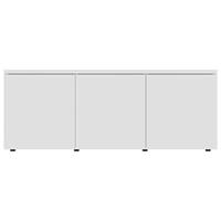 Tv-meubel 80x34x30 cm bewerkt hout wit - thumbnail