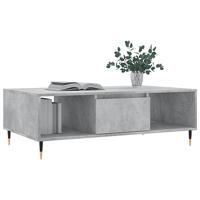 Salontafel 104x60x35 cm bewerkt hout betongrijs - thumbnail
