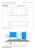 Lucide LENNERT - Plafondspot Badkamer - LED Dimb. - GU10 - 2x5W 3000K - IP44 - Zwart - thumbnail