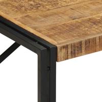 Salontafel 100x100x35 cm massief ruw mangohout - thumbnail