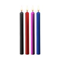 Teasing Wax Candles Large - Parafin - 4-pack - Mixed Colors - thumbnail