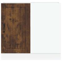 Spoelbakonderkast Lucca bewerkt hout gerookt eikenkleurig - thumbnail