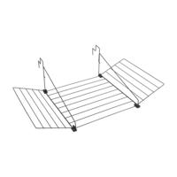 Metaltex droogrek tilburg 12m zwart - thumbnail