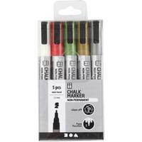 Creativ Company Krijt markers metallic kleuren, 5st. - thumbnail