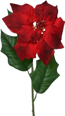 Everlands kunsttak poinsettia 67cm rood