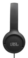 JBL Tune 520C Comfort Fit bedrade on-ear koptelefoon met microfoon, JBL Pure Bass-geluid, EQ-presets, USB-C-connectiviteit, opvouwbaar ontwerp en knoopresistente kabel, zwart - thumbnail