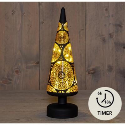 LED everlands kunstkerstboompje glas marrakech 9x30cm