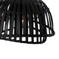 QAZQA Oosterse hanglamp zwart bamboe 3-lichts - Pua - thumbnail