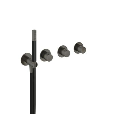 Bad- en Douchethermostaat Hotbath Cobber Inbouw 2 Stopkranen Verouderd IJzer (excl. inbouwdeel)