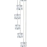 Searchlight Vide hanglampIce Cube 8x5w - 3000K - 20cm metaalgrijs - 6778-8-LED - thumbnail