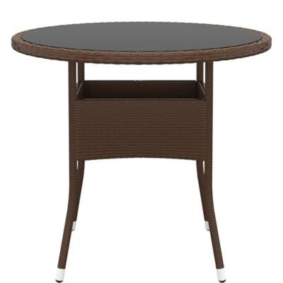 3-delige Tuinset poly rattan bruin