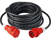 AS Schwabe 60548 Stroom Verlengkabel 16 A Zwart 25.00 m H07RN-F 5G 2,5 mm² Met fasewisselaar - thumbnail