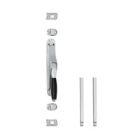 Intersteel set pomp-espagnolet Ton 400 incl. stangenset 2x125 cm - chroom mat/ebbenhout - thumbnail