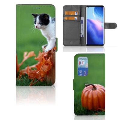 OPPO Find X3 Neo 5G | Telefoonhoesje | Met pasjeshouder | Kitten OPPO Find X3 Neo 5G | Telefoonhoesje | Met pasjeshouder | Kitten
