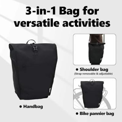 VidaXL Fietstas zwart 34 x 16 x 59 cm polyester