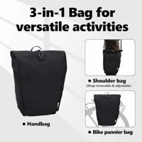 VidaXL Fietstas zwart 34 x 16 x 59 cm polyester - thumbnail