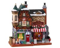 Lemax santa&apos;s list toy shop verlicht kersthuisje Caddington Village 2022 - thumbnail