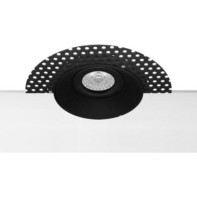 Kantelbare Trimless GU10 Inbouwspot Zwart Ø150mm - Aluminium