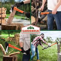 Kliefhamer 2,5kg en hakbijl 37cm met fiber steel set van 2 stuks - thumbnail