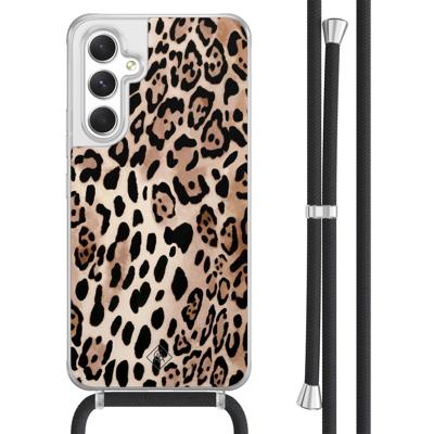 Samsung Galaxy A54 hoesje met koord - Golden wildcat