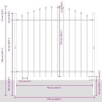 Tuinhek Wit 170 x 165 cm Gepoedercoat staal - thumbnail