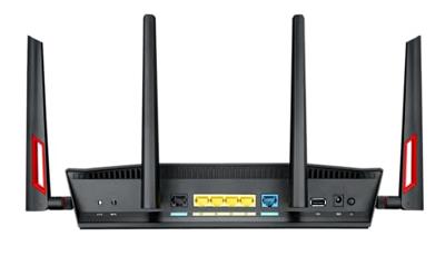 Asus DSL-AC88U modem router (EU-versie Annex A, WiFi 5 AC3100 MU-MIMO, 4x Gigabit LAN, AiProtection, Dual-Core CPU, multifunctionele USB 3.0)
