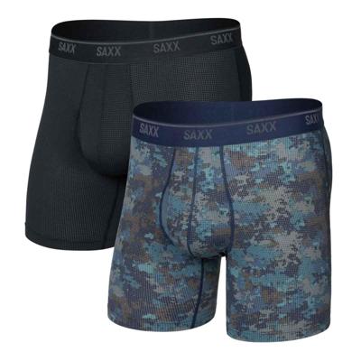 SAXX Boxershort Quest Quick-Dry Mesh - 2-pack - Matrix Camo / Zwart-S