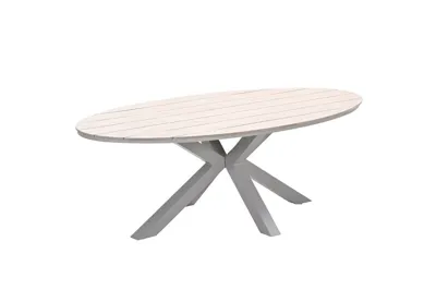Edison tafel 220x115xH75cm taupe / light teak Vironwood Edison tafel 220x115xH75cm taupe / light teak Vironwood