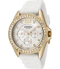 Horlogeband Fossil ES2348 Silicoon Wit 18mm