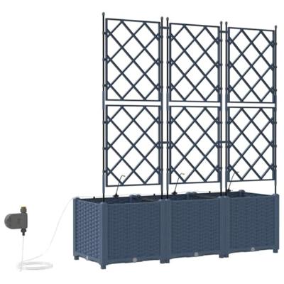 Tuin Bloempot 3 pcs Grijs Staal