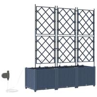 Tuin Bloempot 3 pcs Grijs Staal - thumbnail